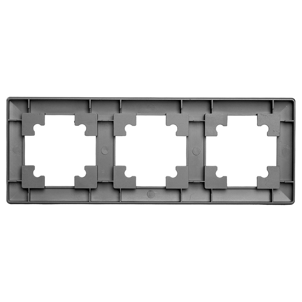 Катрин - Розетки и выключатели Stekker Рамка STEKKER 3-местная Катрин стекло графит PFR00-7003-06 39809