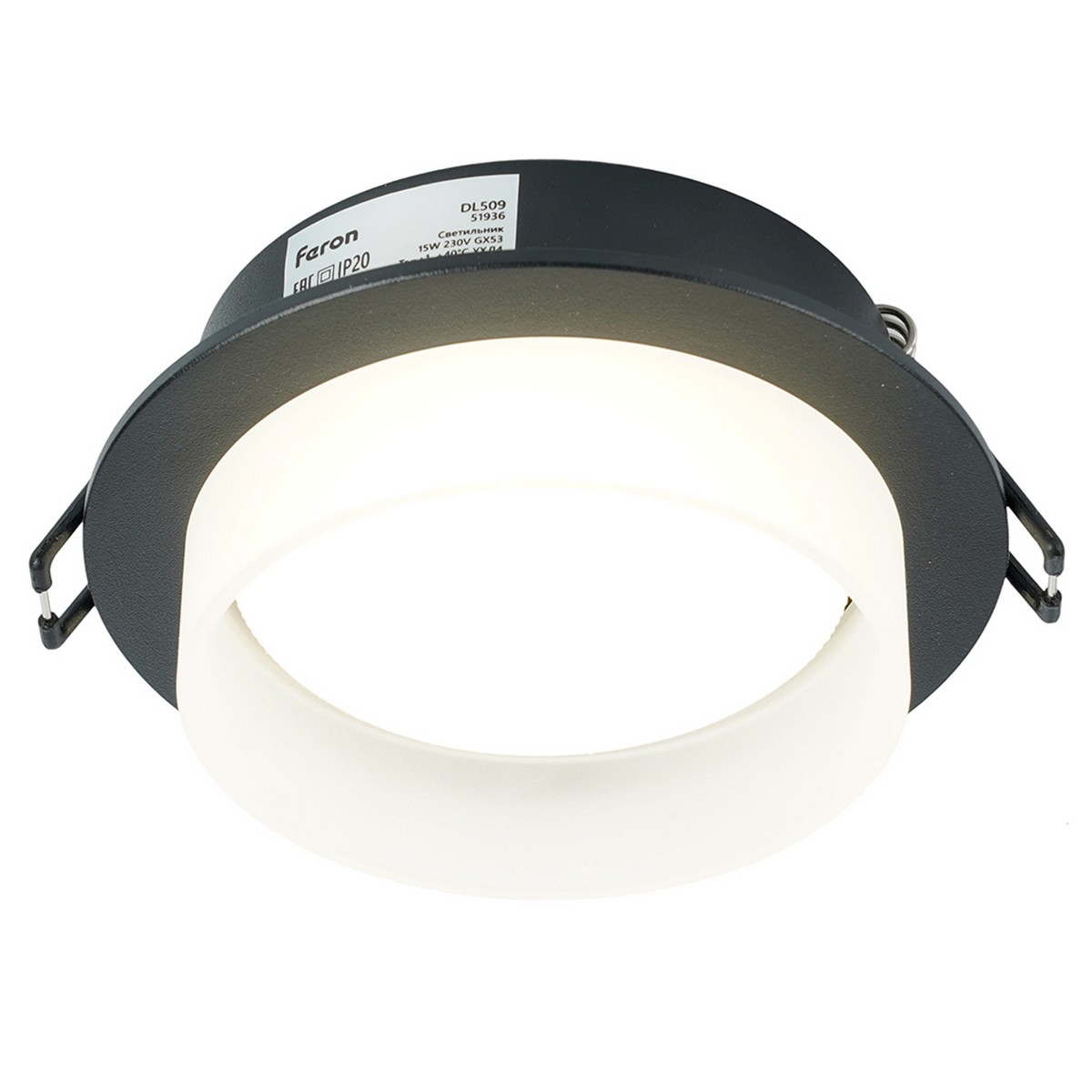 Встраиваемые светодиодные светильники Светильник встраиваемый Feron DL509 потолочный GX53 черный 51936 