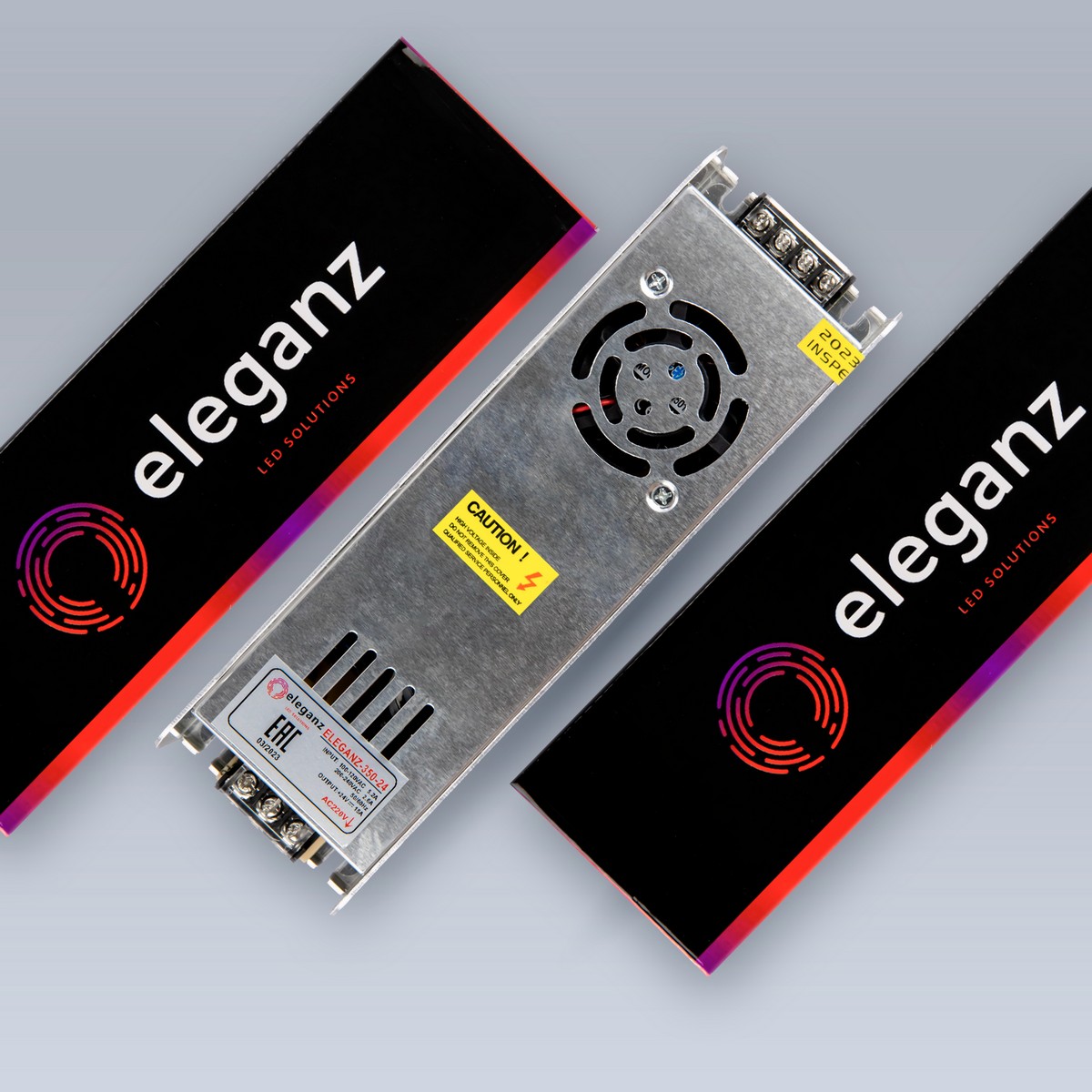 Блоки питания для светодиодной ленты Блок питания для светодиодной ленты Eleganz 24V 400W IP44 узкий 225х58х28мм EL-0004 