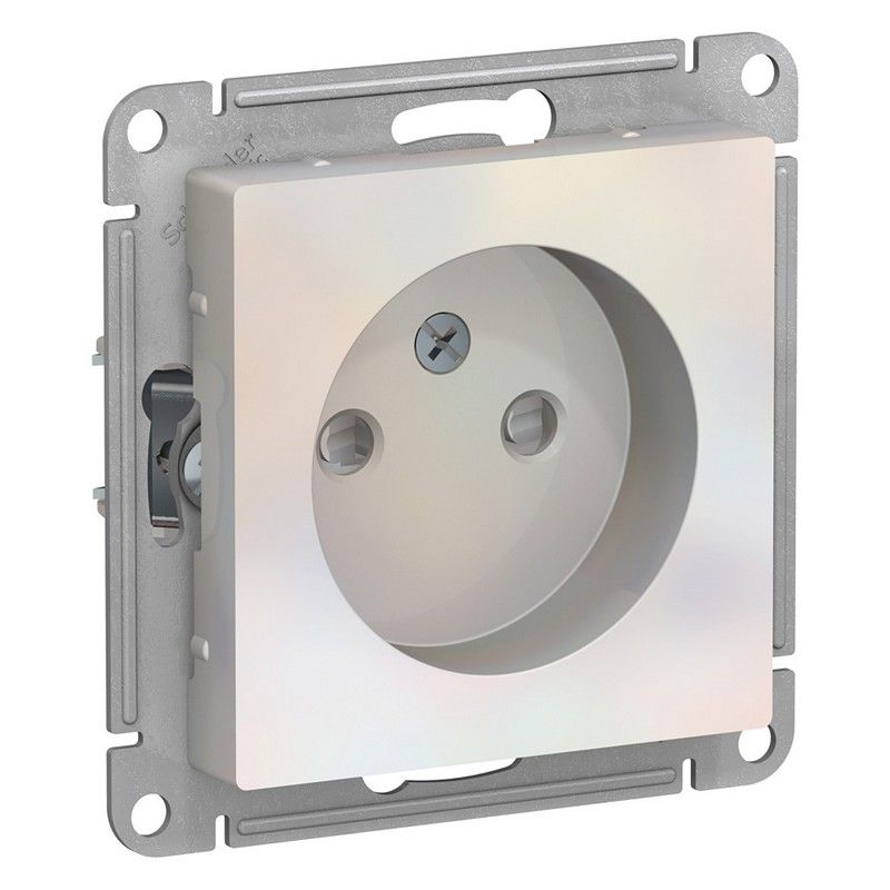 AtlasDesign Жемчуг Розетка Systeme Electric AtlasDesign Жемчуг б/з со шторками, 16А, ATN000449