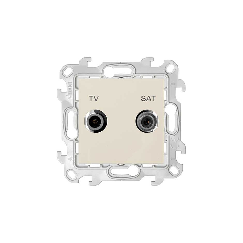 Розетки и выключатели Simon 24 Слоновая кость Розетка TV-SAT Simon 24 Слоновая кость одиночная 2410487-031