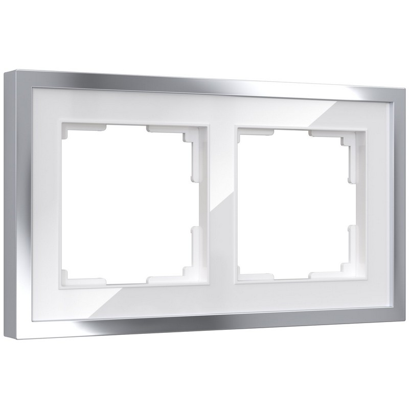 Рамки Werkel Baguette Рамка Werkel на 2 поста Baguette (белый/серебро) W0022850