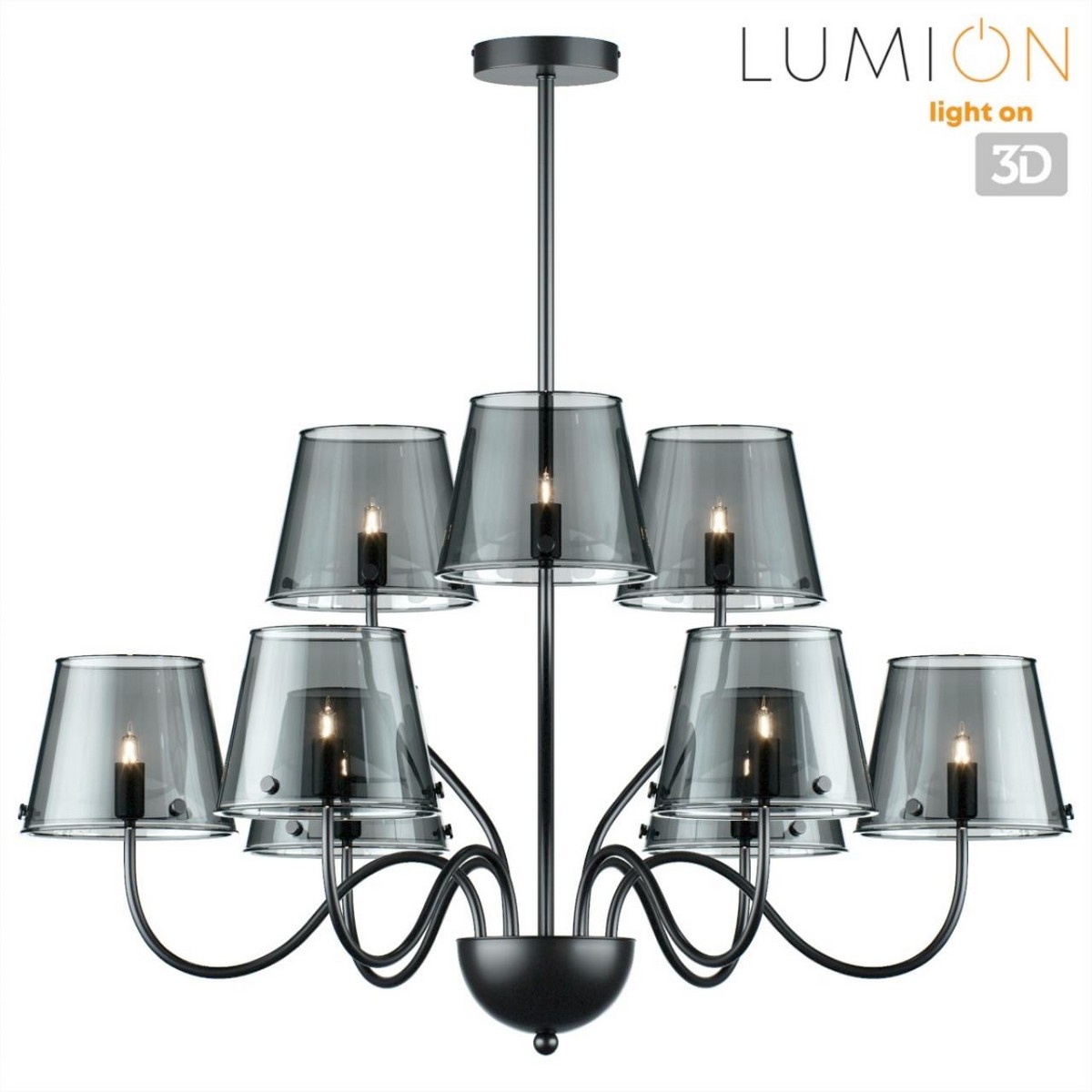 Люстры Люстра потолочная LUMION 6570/9C SMOKY 
