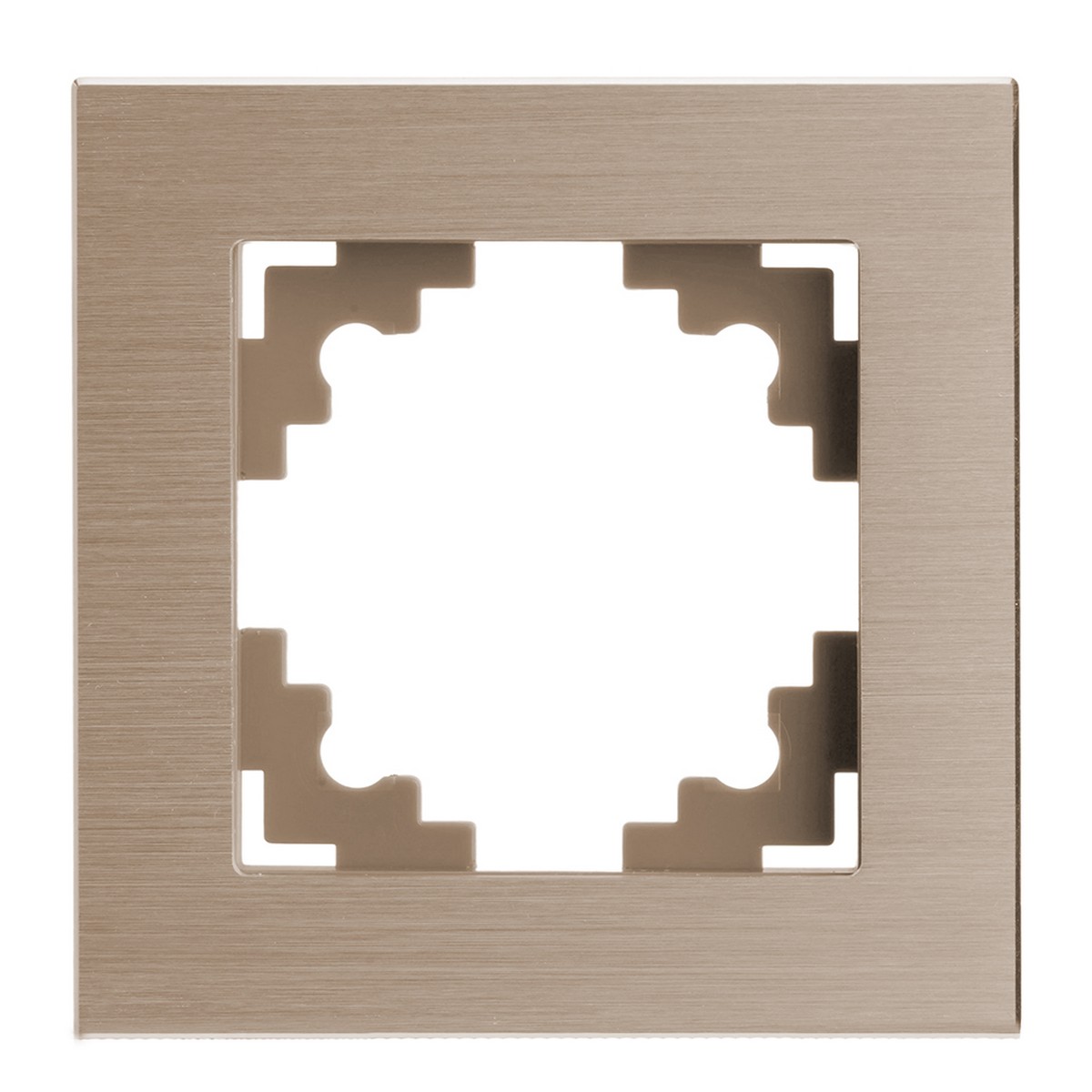 Катрин - Розетки и выключатели Stekker Рамка 1-местная металл STEKKER MFR00-7001-02 Катрин шампань 50010