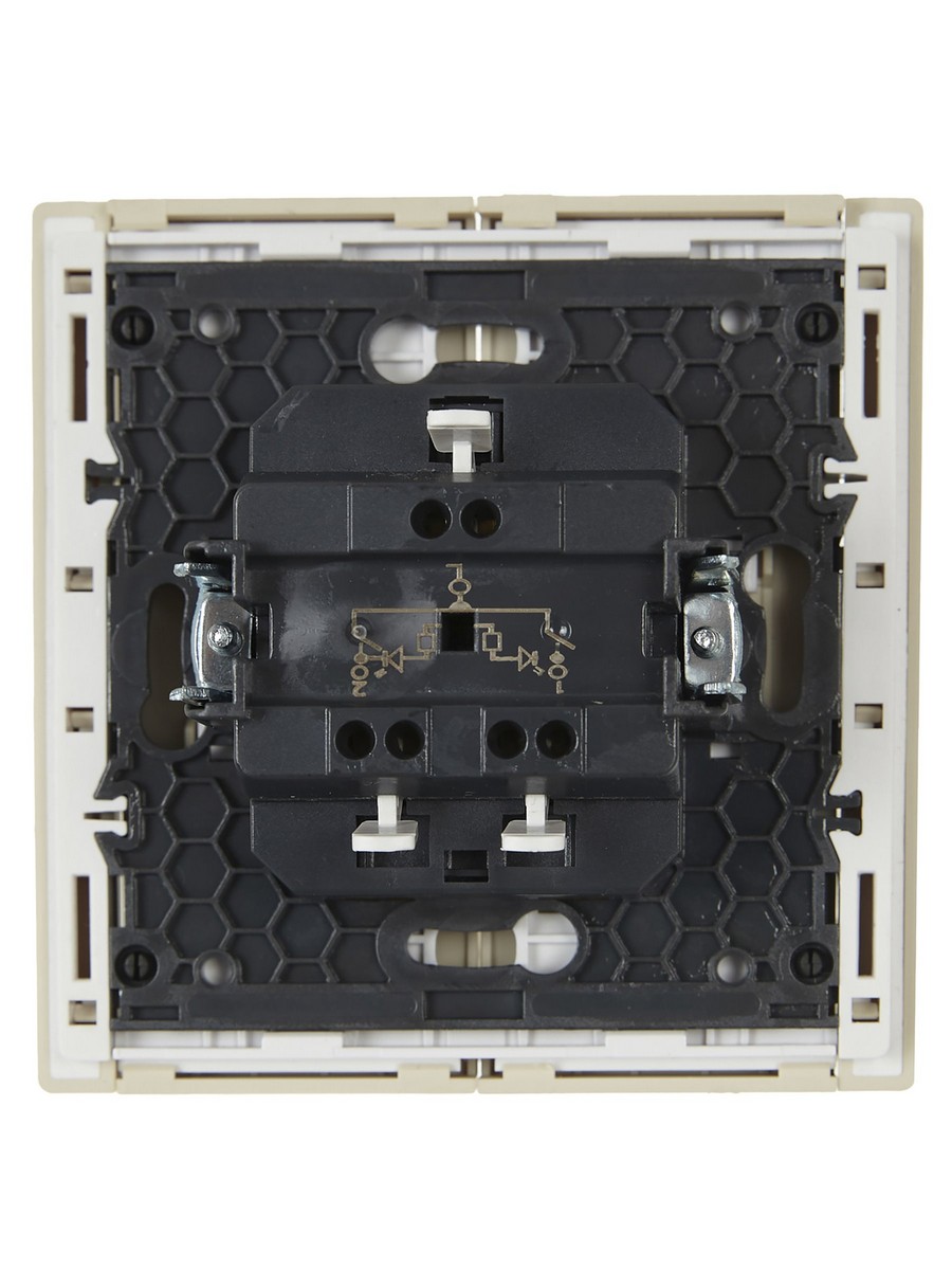 IEK FORTE&PIANO Ваниль Выключатель IEK FORTE&PIANO Ваниль 2-кл с индикатором 10А FP406