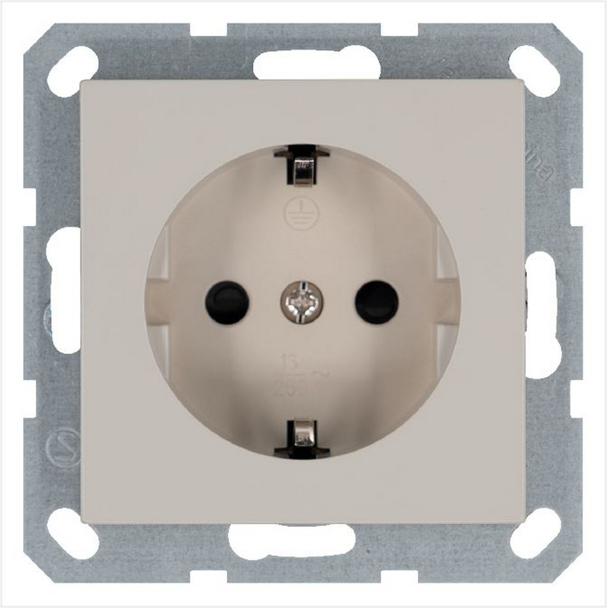 JASMART G - розетки и выключатели Розетка JASMART SCHUKO с защитными шторками Тауп G5501T