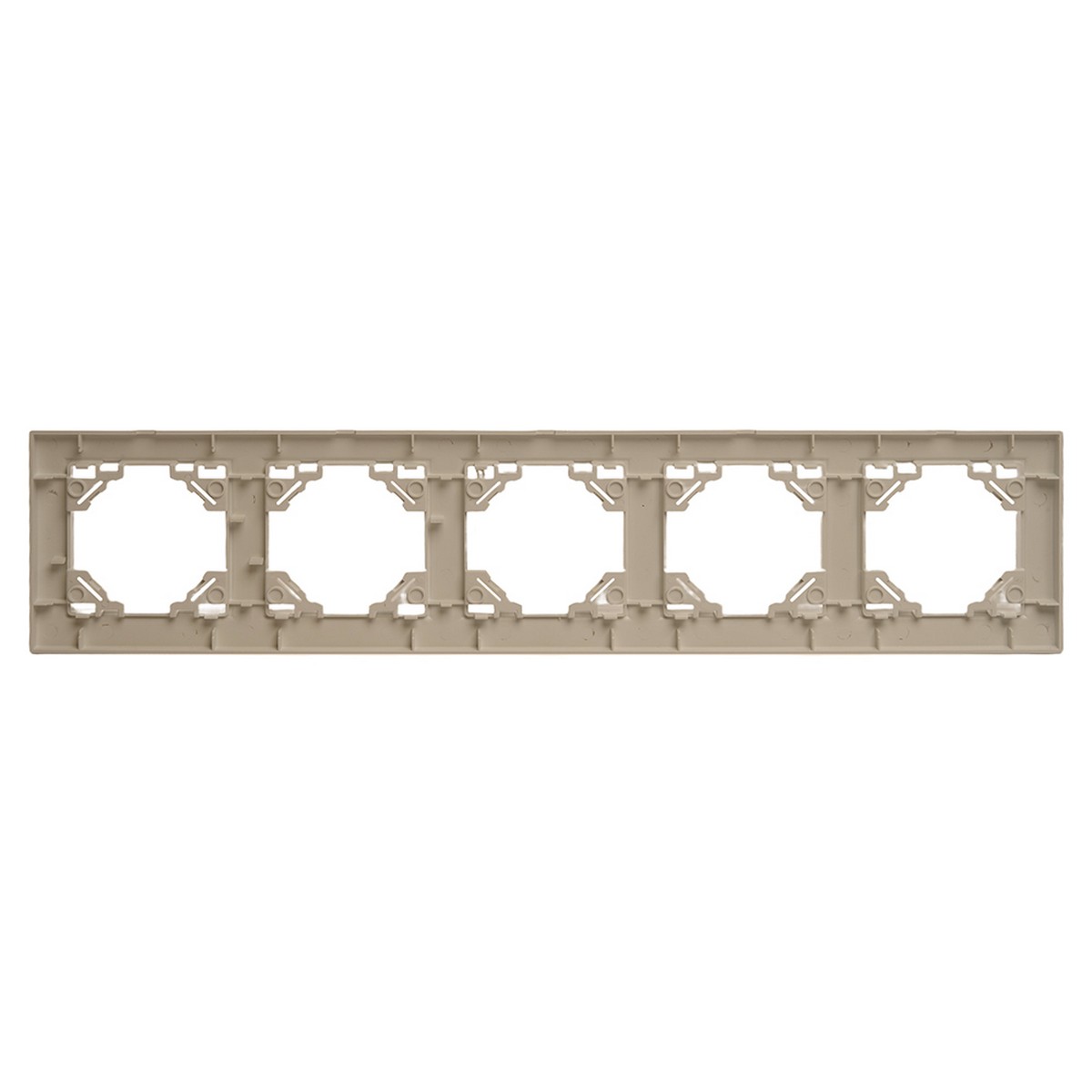 Эрна - Розетки и выключатели Stekker Рамка 5-местная горизонтальная STEKKER PPFR00-9005-02 серия Эрна слоновая кость 39621