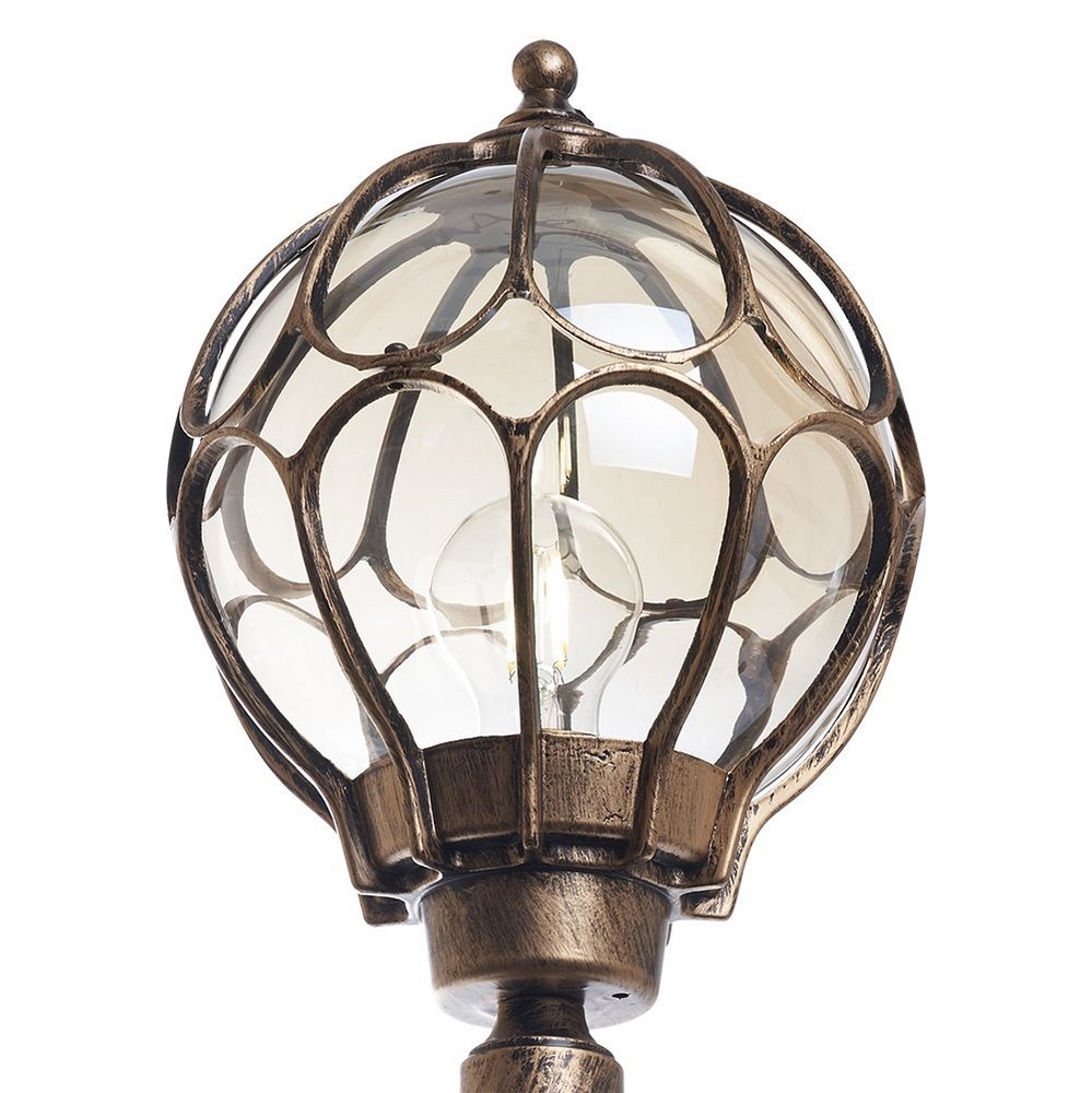 Уличные светильники столб Уличный светильник Feron PL3807 столб круглый 60W 230V E27, черное золото 11380 