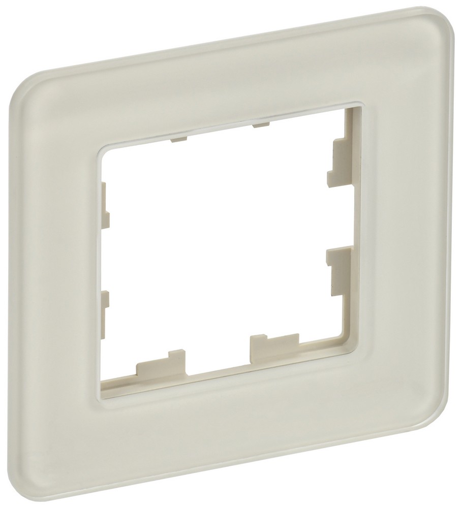 IEK Brite Рамки Рамка IEK BRITE DECOR Песчаный матовый стекло скругл.угол 1-м РУ-1-2-Бр RE BR-M12-G-41-K98