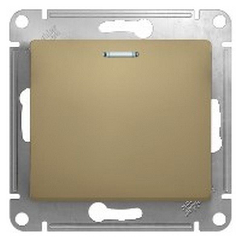 Glossa Титан Переключатель Systeme Electric Glossa Титан 1-клавишный с подсветкой, сх.6а GSL000463