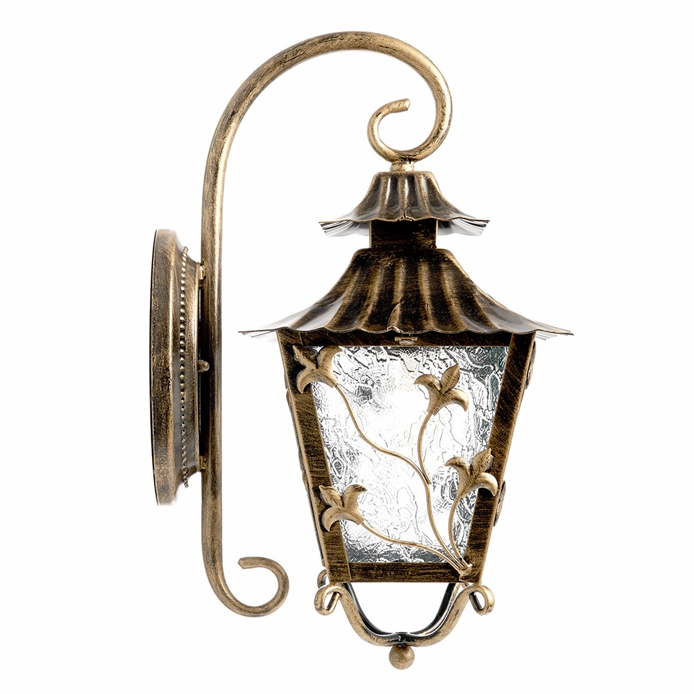 Уличные настенные светильники Светильник садово-парковый Feron PL631 на стену вниз 60W 230V E27 черное золото 11642 