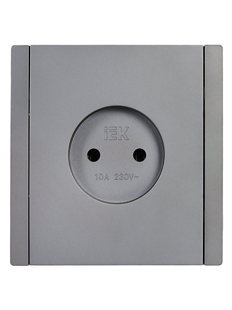 IEK FORTE&PIANO Сталь Розетка IEK FORTE&PIANO Сталь б/з со шт винтовое крепление 10А FP517