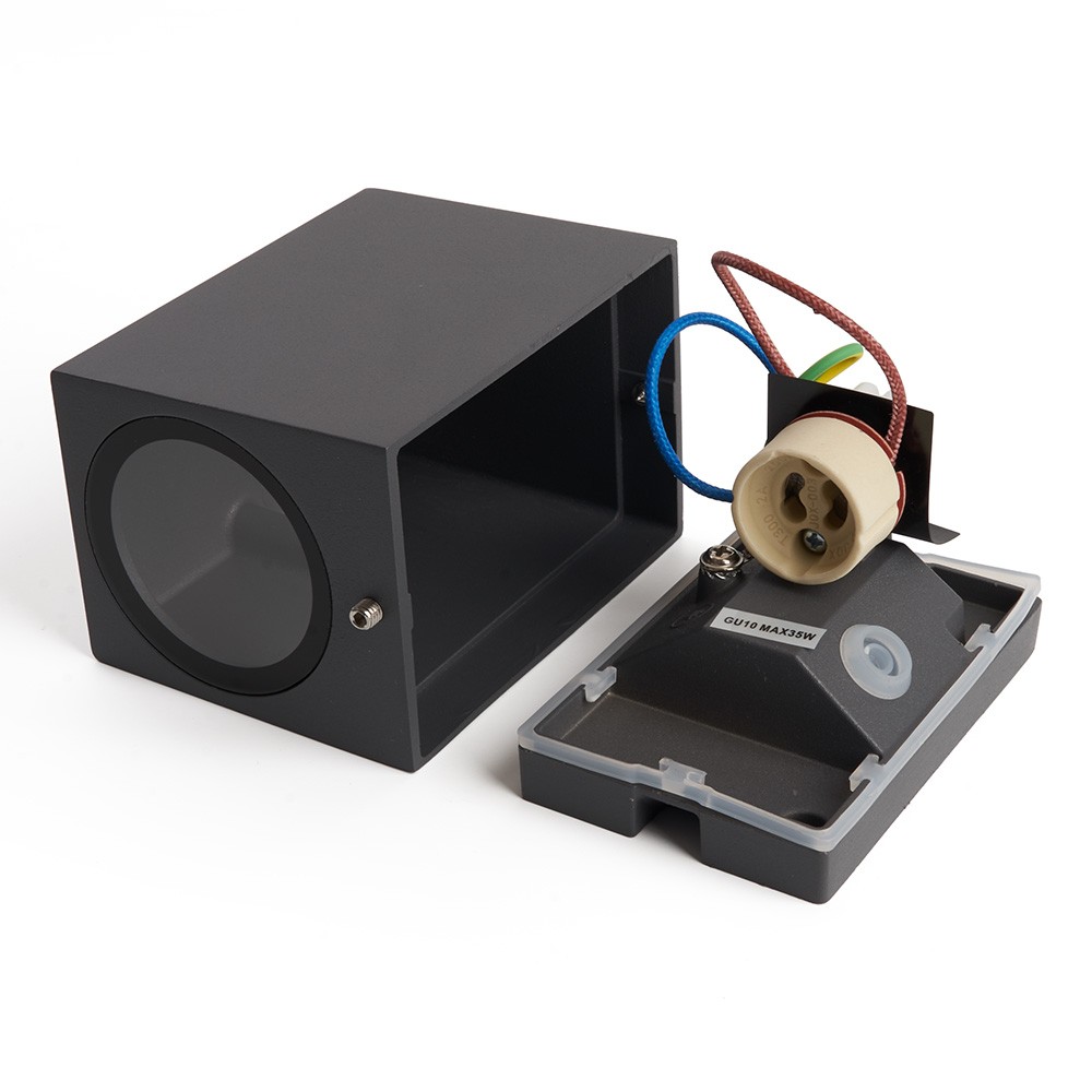 Уличные настенные светильники Светильник садово-парковый Feron DH050 на стену GU10 230V серый 48324 