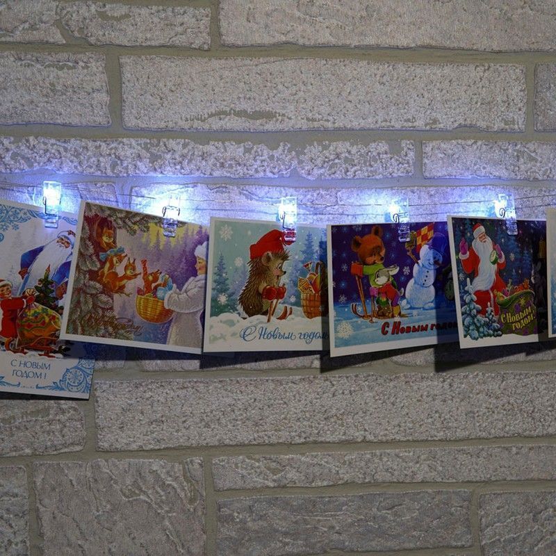 Гирлянда линейная Feron CL573 Прищепки статичная 1.8м USB 2700K 41650