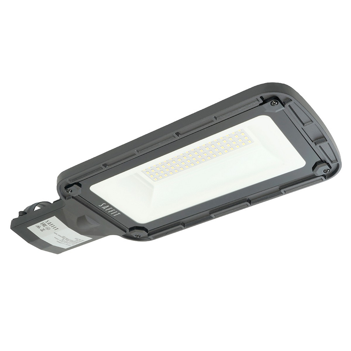 Консольные уличные светодиодные светильники на столб Светодиодный уличный консольный светильник SAFFIT SSL10-50 50W 5000K черный 55233 