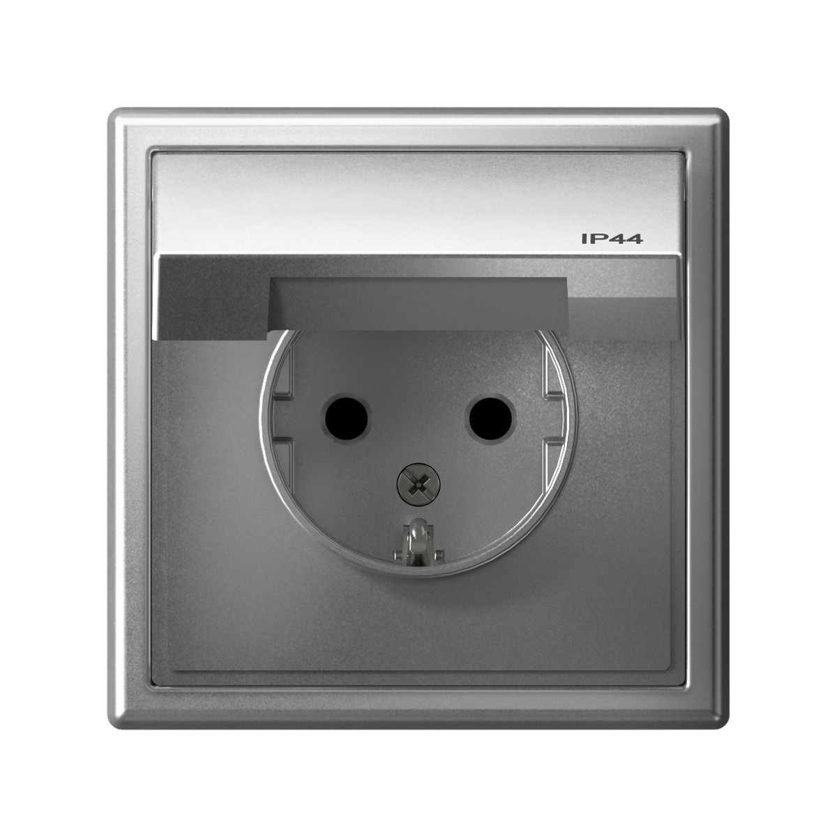 ArtGallery Алюминий Розетка Systeme Electric ArtGallery Алюминий с заземл. со шт. с крышк 16А IP44 GAL440346