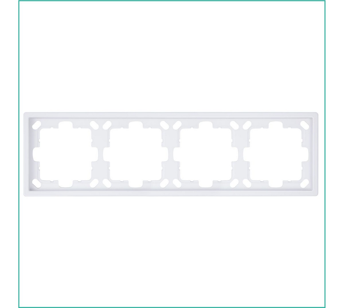 JASMART FD - розетки и выключатели Рамка JASMART FD 4-постовая белый глянцевый 1004W