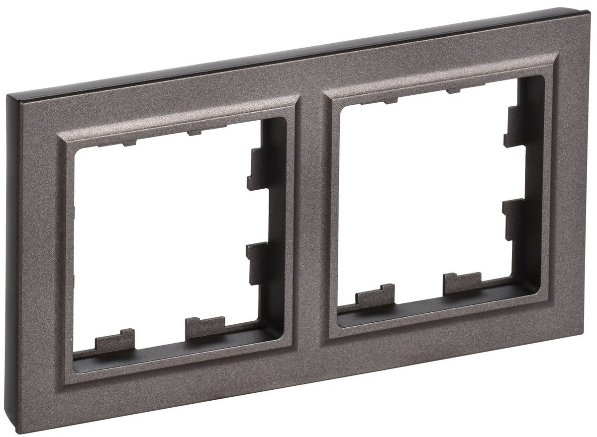 IEK Brite Рамки Рамка IEK BRITE 2-местная РУ-2-БрТБ темная бронза BR-M22-K45