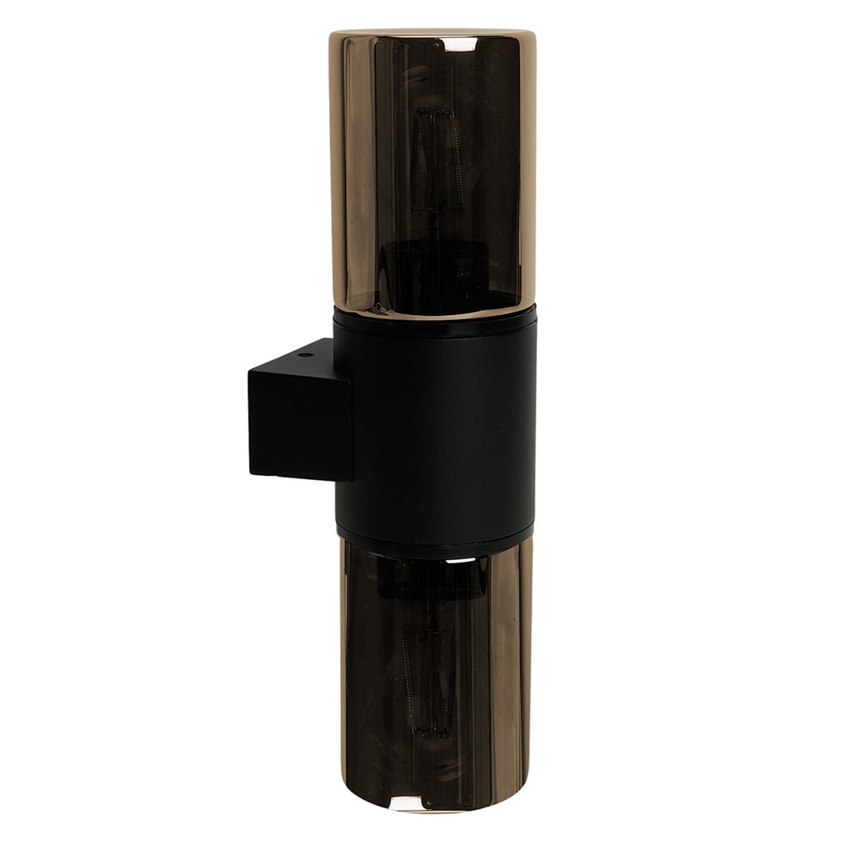 Уличные настенные светильники Светильник садово-парковый Feron DH1802 на стену вверх/вниз E27 черный 51993 