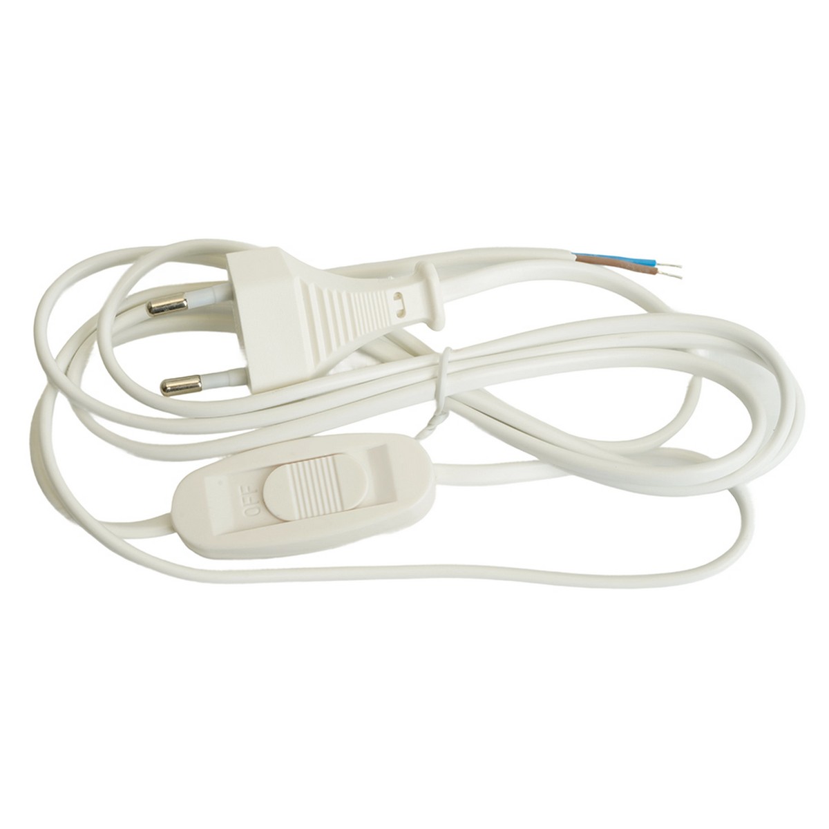 Сетевой шнур Feron KF-HK-1-2 с выключателем 230V 1 9м белый 51042