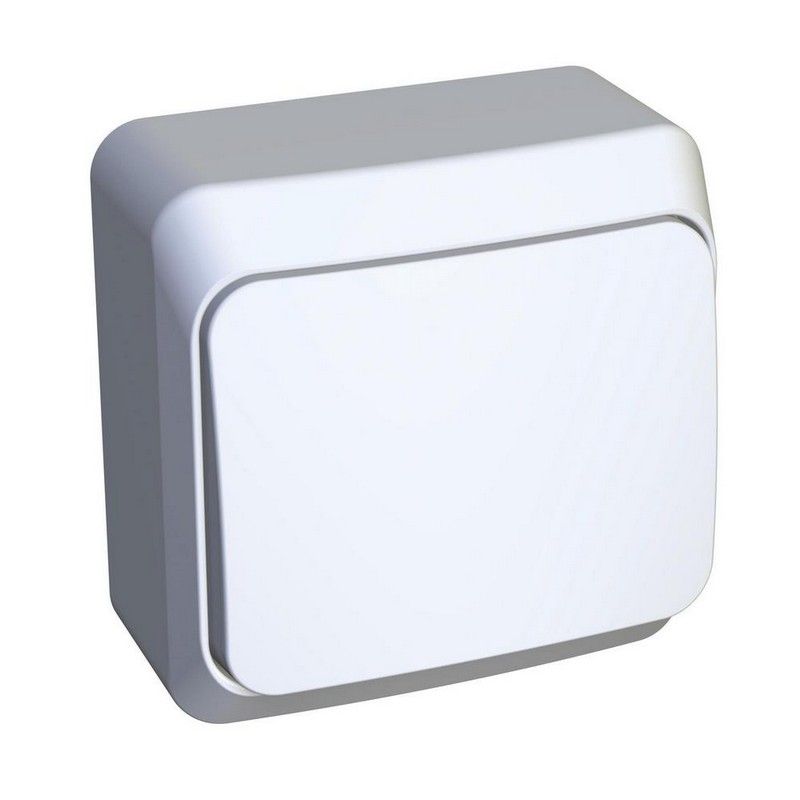 Этюд Белый Выключатель кнопочный Systeme Electric Этюд наружный Белый KA10-001B