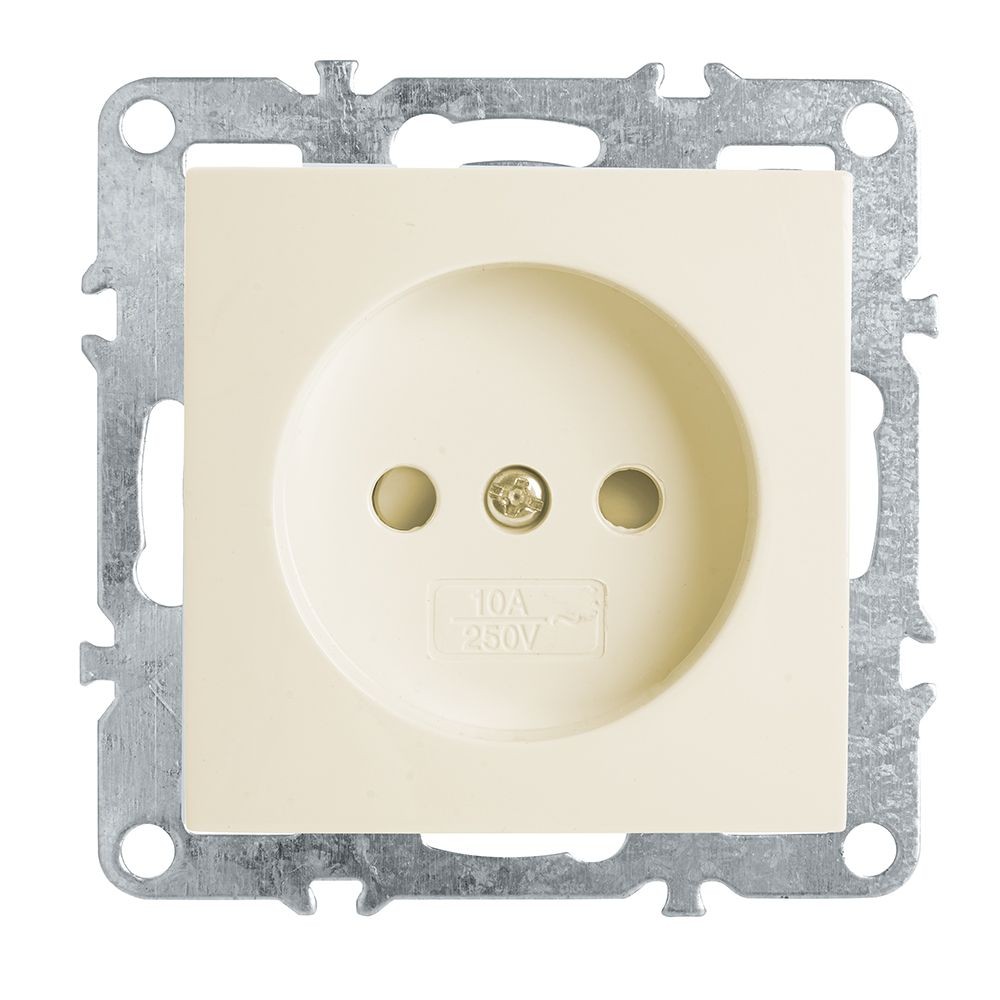 Эрна - Розетки и выключатели Stekker Розетка 1-местная б/з STEKKER PST10-9109-02 10А с защ. шторкой Эрна слоновая кость 39327