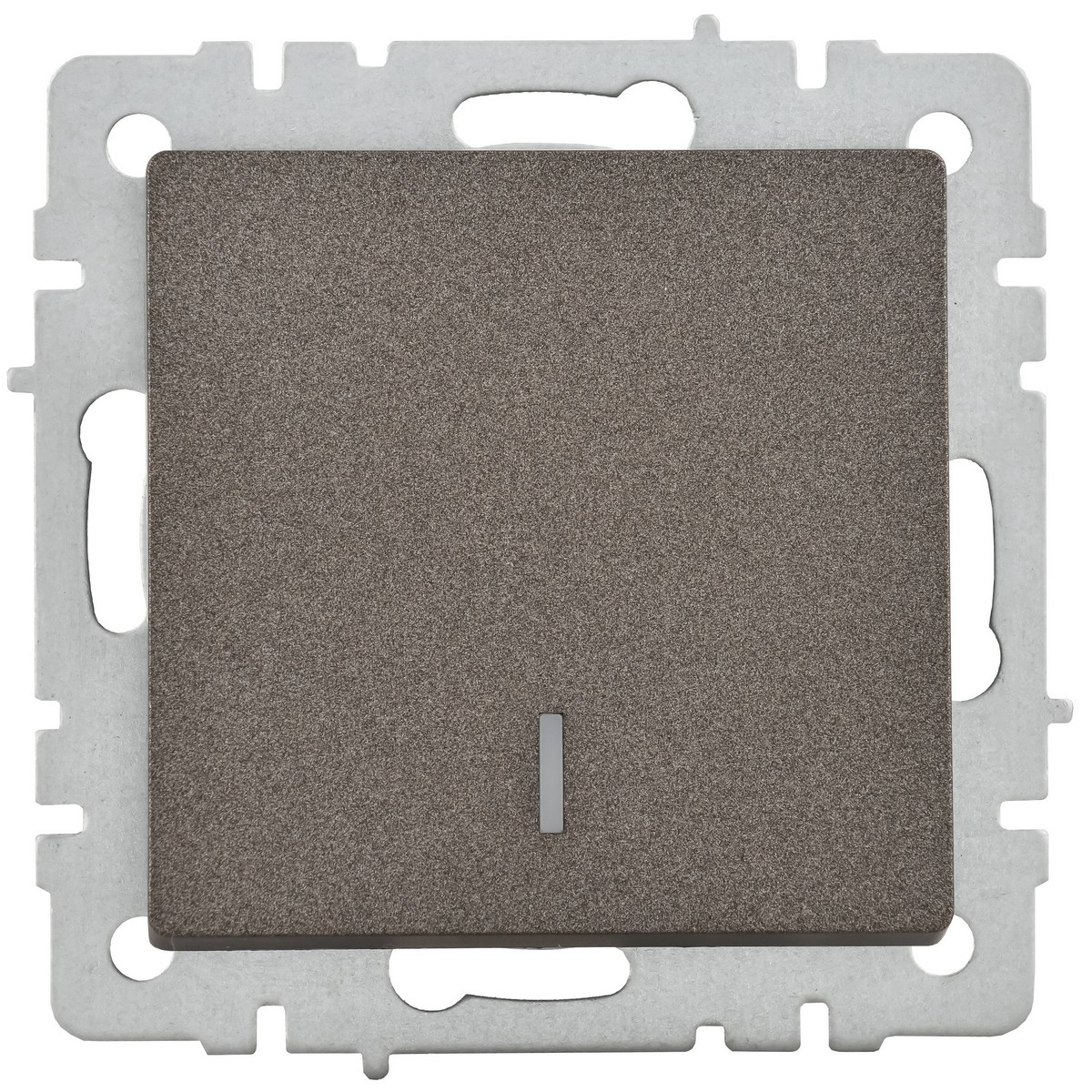 IEK Brite Бронза Выключатель IEK BRITE 1-клавишный с индикацией 10А ВС10-1-1-БрТБ темная бронза BR-V10-1-10-K45