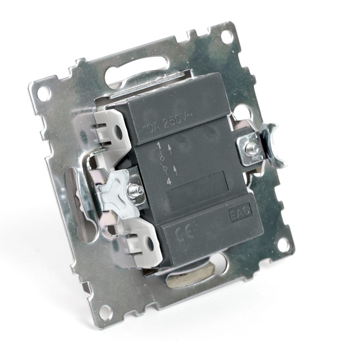 Катрин - Розетки и выключатели Stekker Переключатель 1-клавишный STEKKER GLS10-7105-04 250V 10А Катрин шоколад 49018