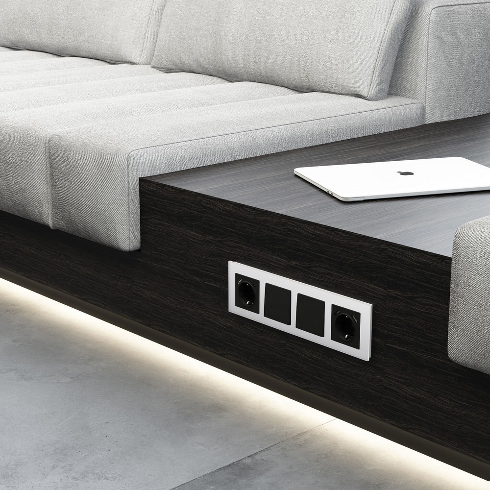 Рамки Werkel Senso Рамка Werkel на 4 поста Senso (белый, стекло soft-touch) W00431010