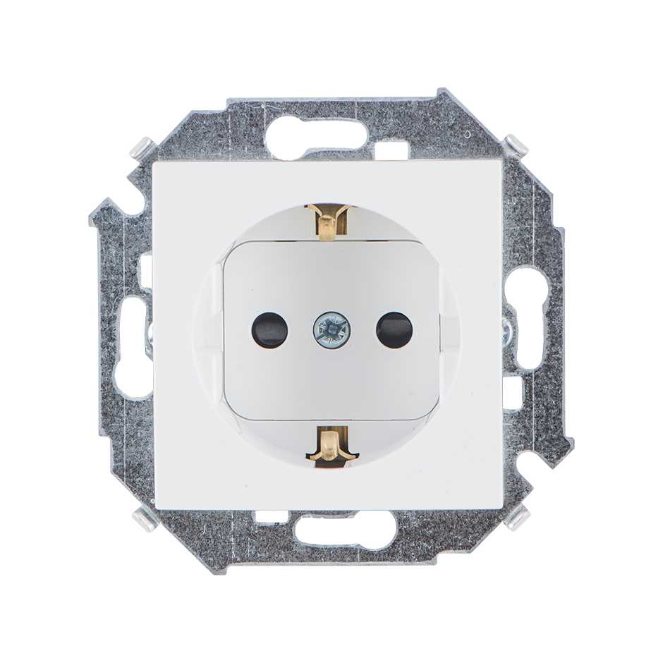 Розетки и выключатели Simon 15 Белый Розетка с/з Simon 15 Белая 16А 1591432-030