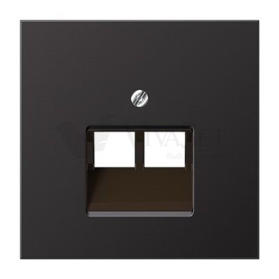 Jung Eco Profi механизмы Черный матовый Розетка компьютерная двойная Jung Eco Profi RJ45 6-й кат. черный матовый черный матовый