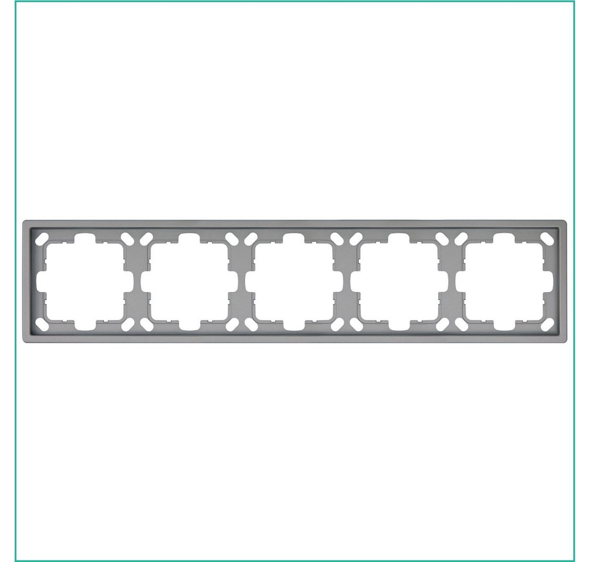 JASMART FD - розетки и выключатели Рамка JASMART FD 5-постовая Никель 1005NI