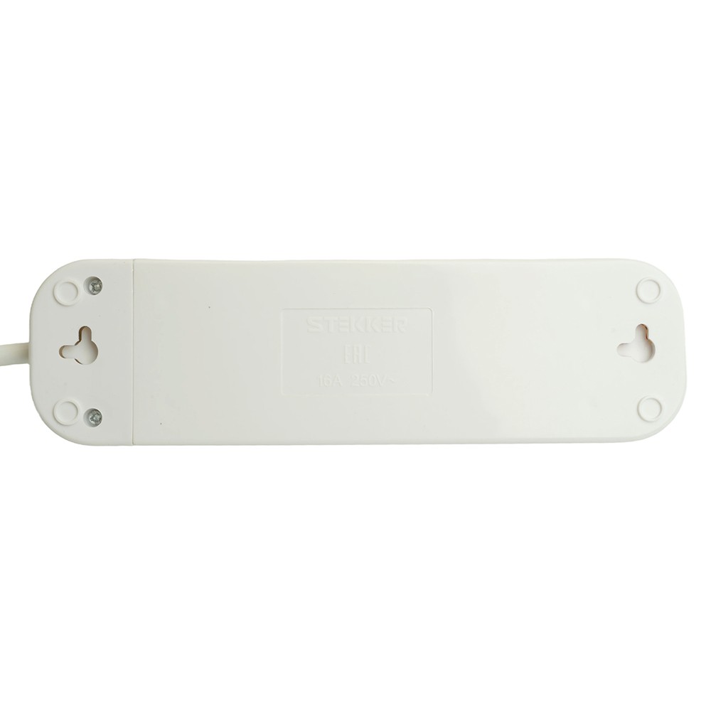 Колодки и удлинители, тройники Удлинитель STEKKER четырехместный c/з HM06-40-07 7м Home (У10-429) белый 49389 