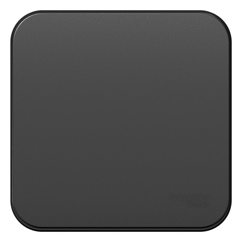 Blanca антрацит розетки и выключатели Выключатель SE Blanca 1-клавишный Антрацит наружный с самовозвратом изолир. пластина BLNCA101016