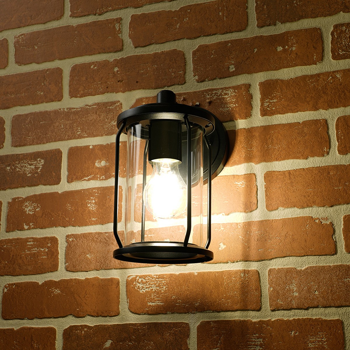 Уличные настенные светильники Светильник садово-парковый Feron PL791 на стену вниз 40W 220-240V E27 черный 51965 