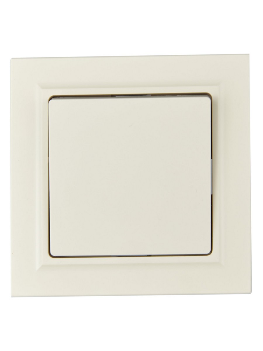 IEK Brite Бежевый Выключатель IEK BRITE Бежевый 1-кл. 10А в сборе ВСР10-1-0-БрКр BR-V10-0-10-K10-F