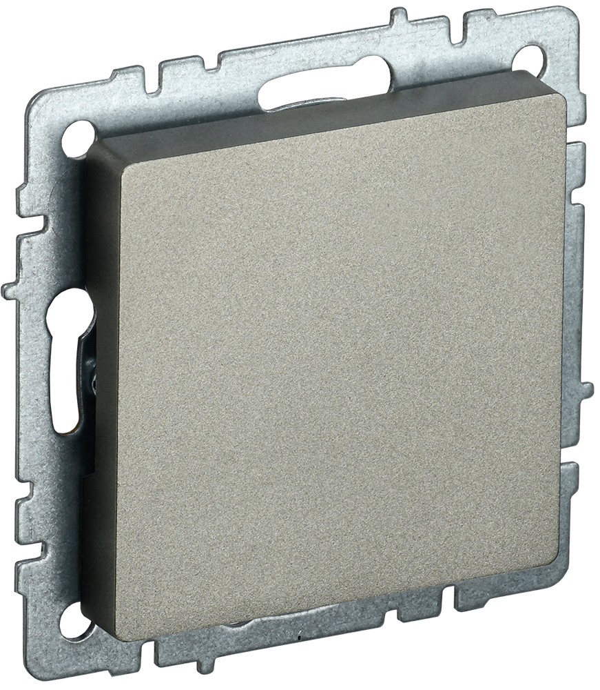 IEK Brite Шампань Заглушка IEK BRITE c суппортом МЗ10-БрШ шампань BR-PL10-K37