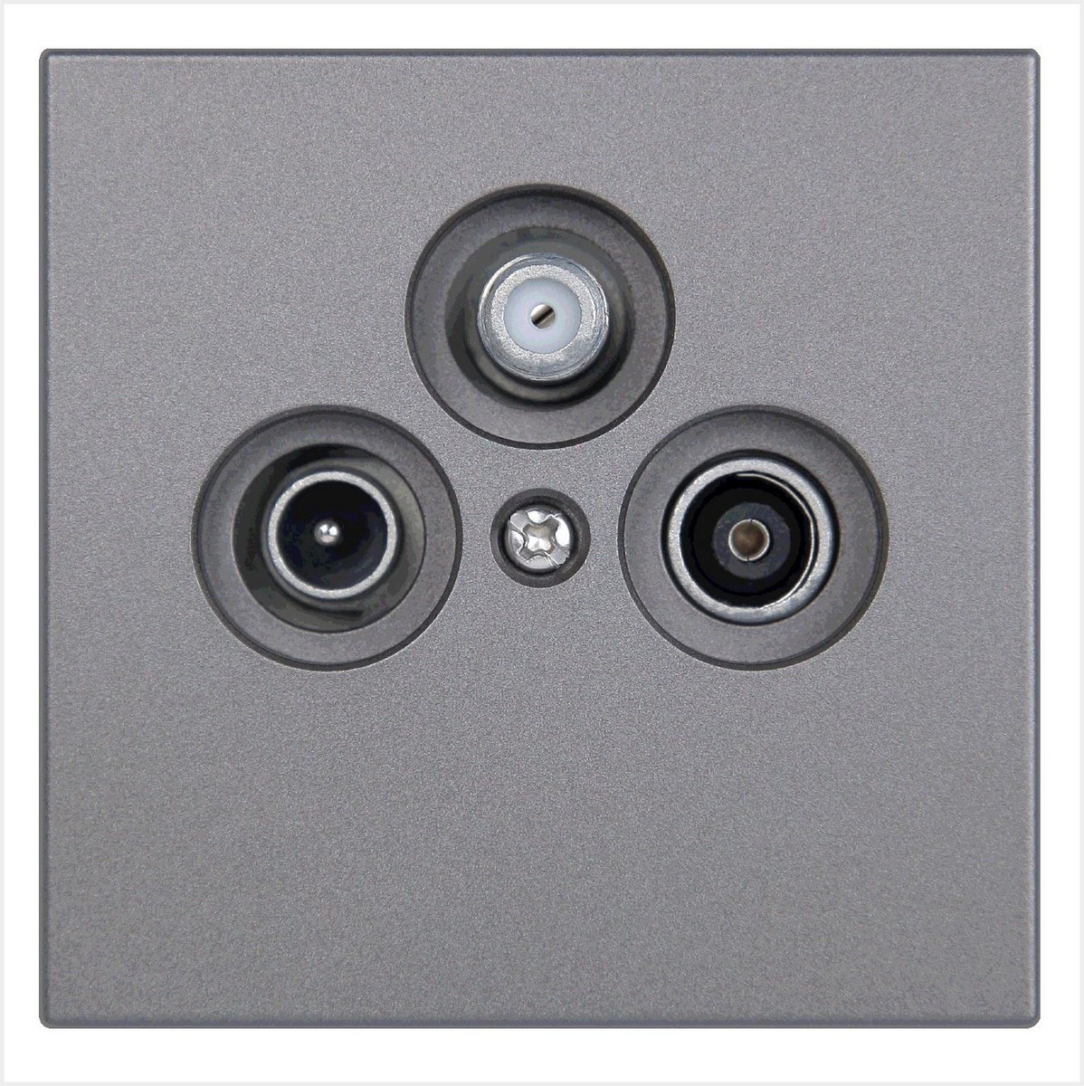 JASMART FD - розетки и выключатели Розетка TV+FM+SAT JASMART FD Φ9.5mm оконечная Никель 6206NI