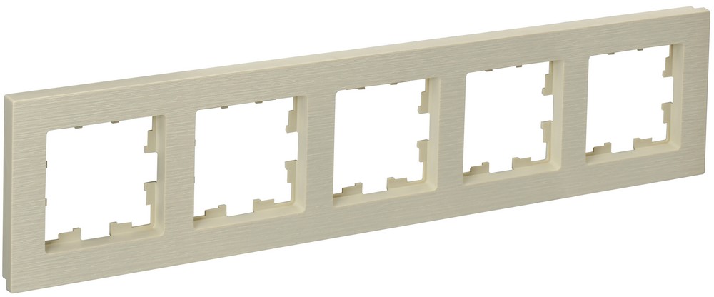 IEK Brite Рамки Рамка IEK BRITE DECOR Бежевый рифленый 5-м РУ-5-Бр BR-M52-51-K10