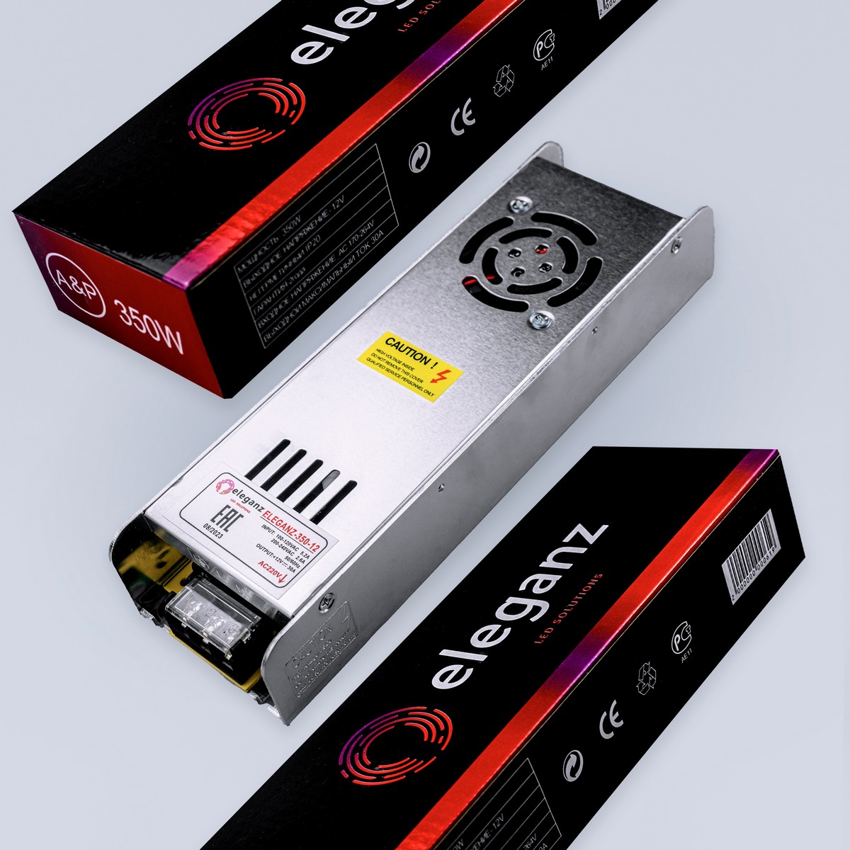 Блоки питания для светодиодной ленты Блок питания для светодиодной ленты Eleganz 12V 350W IP20 узкий 1112 