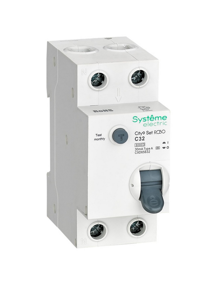 Schneider Electric Авт. выкл. диф. тока Systeme Electric City9 Set (АВДТ) 1P+N С 32А 6kA 30мА Тип-A C9D65632 