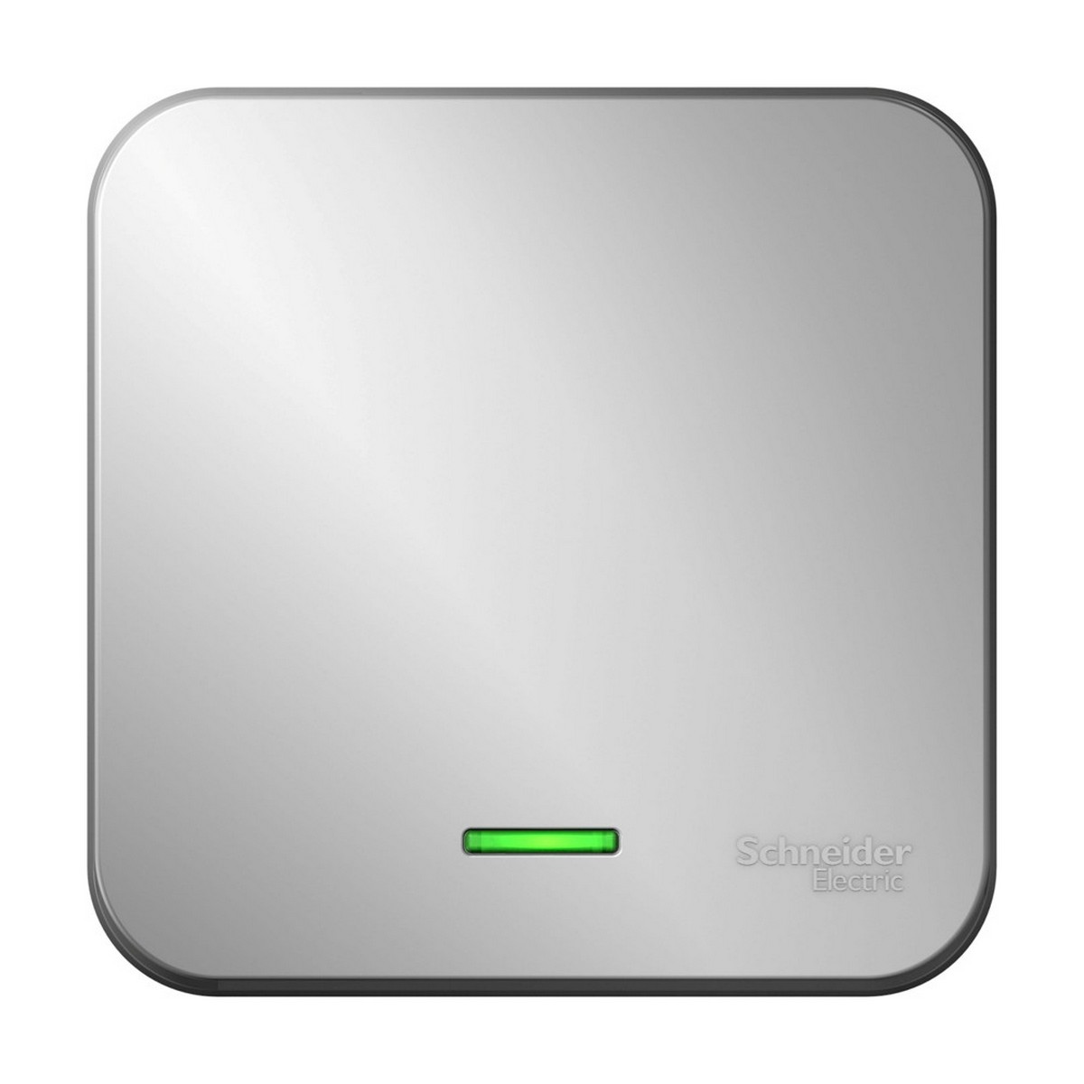 Blanca алюминий розетки и выключатели Выключатель SE Blanca 1-клавишный Алюминий наружный с подсветкой изолир. пластина BLNVA101113