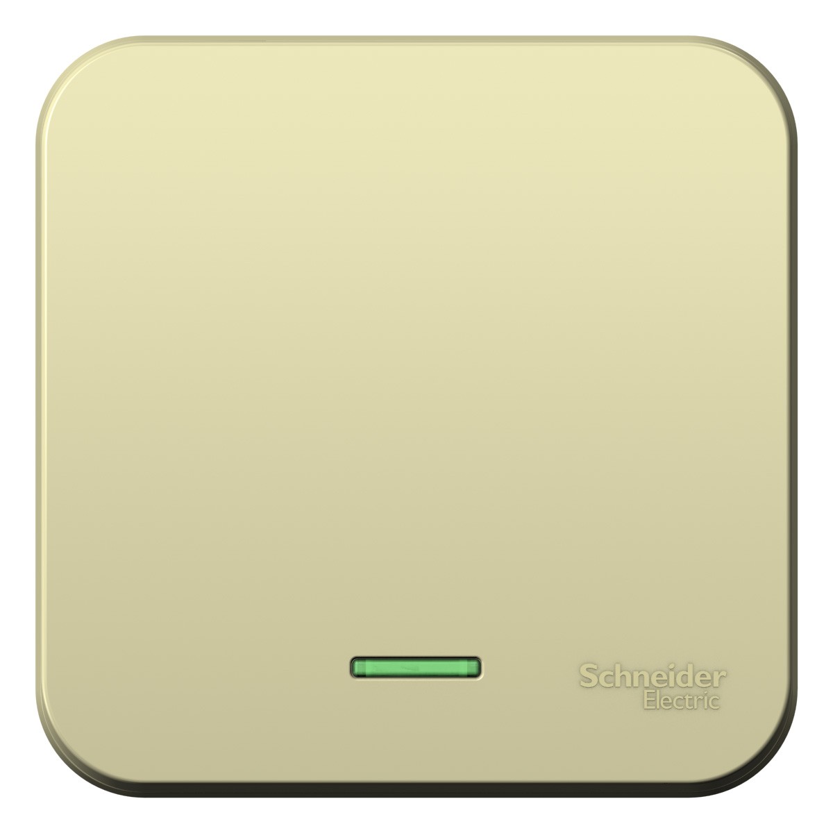 Blanca бежевые розетки и выключатели Выключатель SE Blanca 1-клавишный Бежевый наружный (cх.1) с подсветкой изолир. пластина BLNVA101117