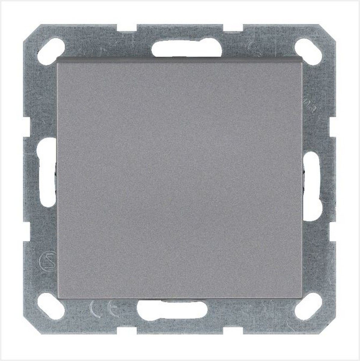 JASMART G - розетки и выключатели Выключатель одноклавишный JASMART проходной Алюминий G3012S