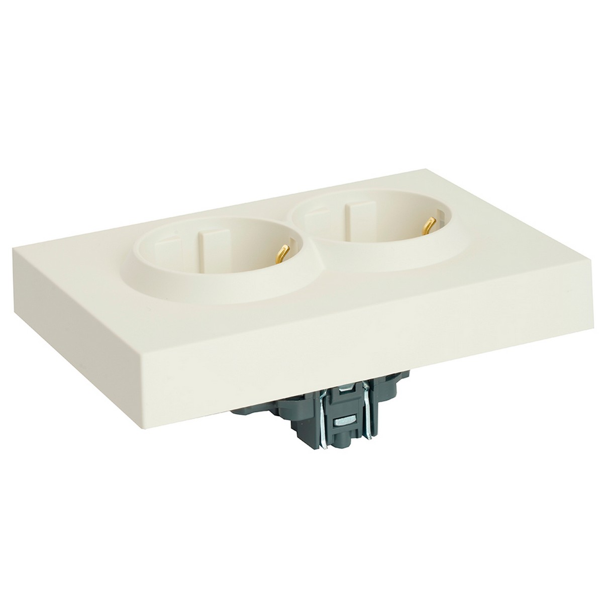 Эмили - Розетки и выключатели Stekker Розетка 2-ая с защитной шторкой с/з 16А STEKKER Эмили RST16-5114-01 белый фарфор soft touch 49882