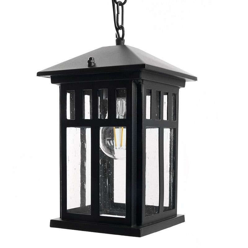 Уличные светильники на цепочке Светильник садово-парковый Feron PL675 на цепочке 60W 230V E27 черный 11690 