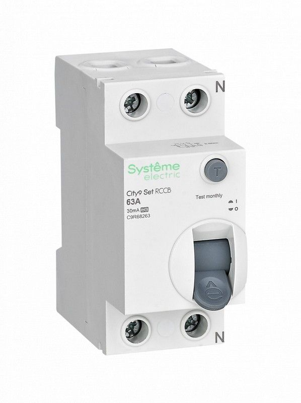 Systeme Electric Выключатель дифференциального тока SE City9 Set (ВДТ) 63А 2P 30мА Тип-A 230В C9R68263 
