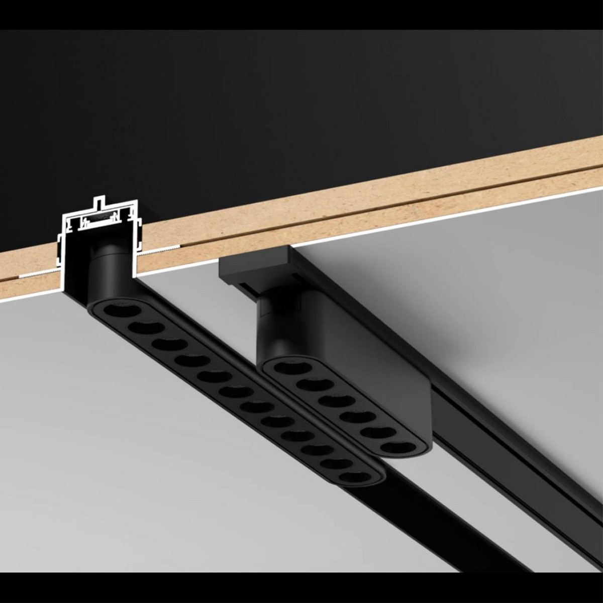 Трековые светодиодные светильники Низковольтный шинопровод для встраиваемого монтажа в ГКЛ, длина 1м NOVOTECH 135198 SMAL 