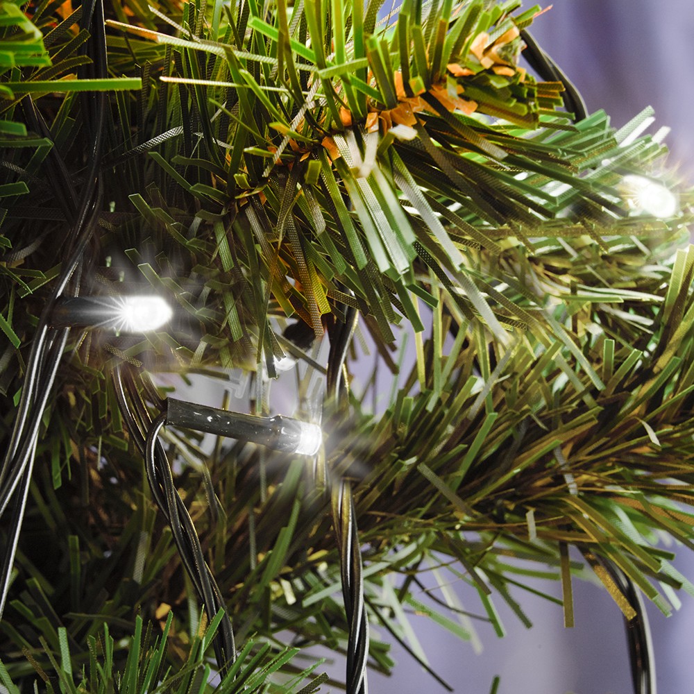 Светодиодная гирлянда Feron CL02 линейная 2м +1.5м 230V 5000K c питанием от сети контроллером зеленый шнур 32284