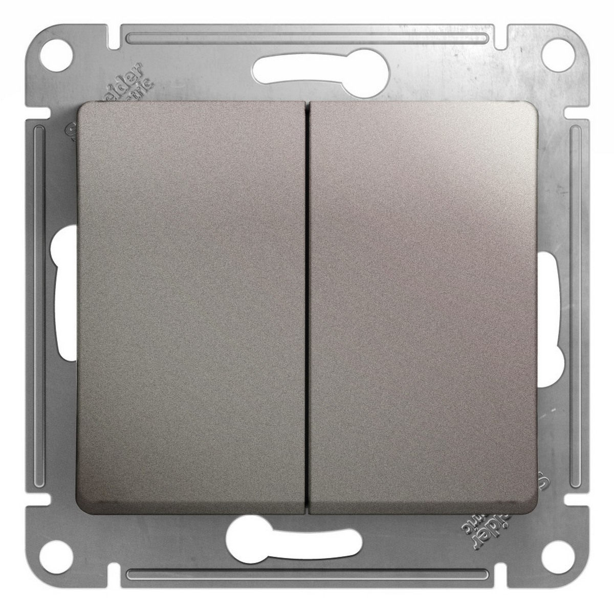 Glossa Платина Выключатель 2-клавишный Systeme Electric Glossa Платина GSL001251